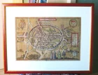 1588 Canterbury Braun & Hogenburg Genuine Antique Map Civitates Kent Town Plan