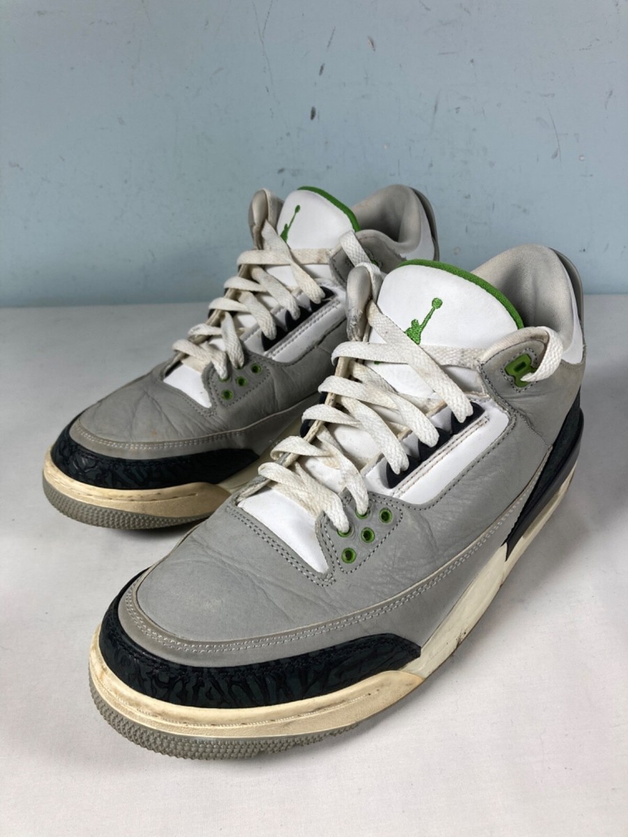 Nike Air Jordan 3 III Men\'s Size 10 Retro Cement 136064-006 Chlorophyll Grey Nike Air Jordan 3 Retro Chlorophyll Men main image 4