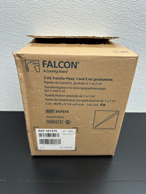 Corning Falcon REF 357575 3 mL Transfer Pipet, Polyethylene, with Graduations