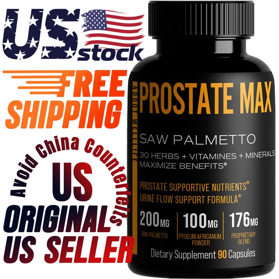 Prostate Max para hombres, Saw Palmetto Plus 30 hierbas, minerales, vitaminas Foto 2 de 4