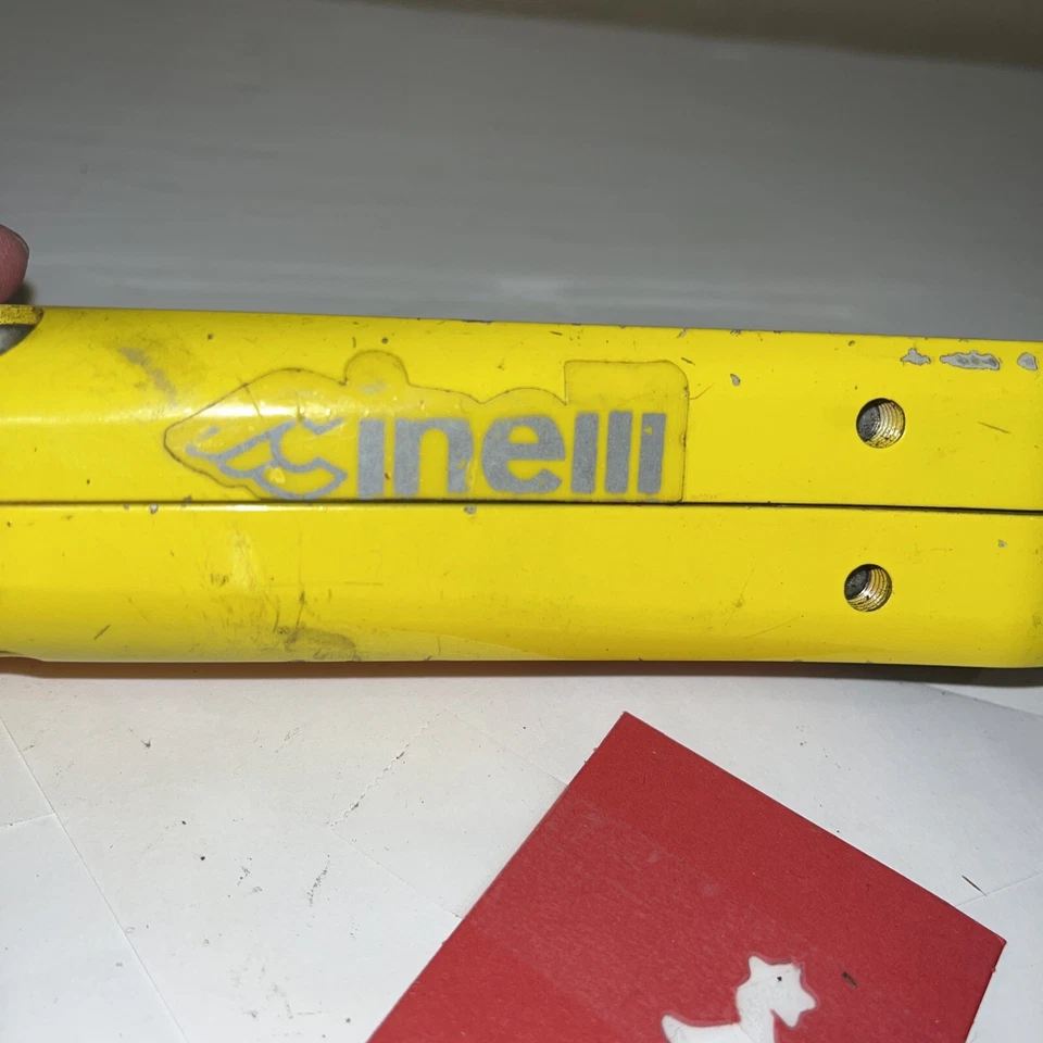 VINTAGE CINELLI SESAMO 1" x 110 x 26 x 0 RISE THREADLESS STEM RARE RED & YELLOW - Image 3 of 4