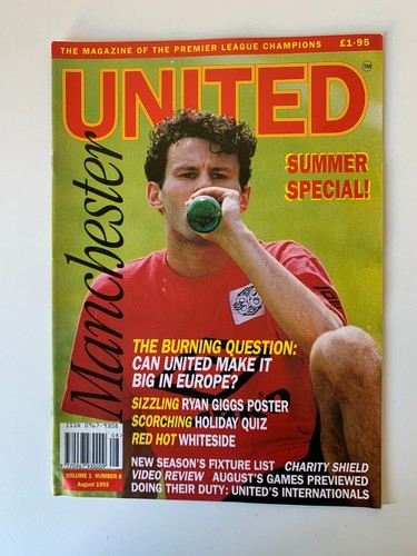 MANCHESTER UNITED OFFICIAL MAGAZINE Vol 1 No 9 August 1993 FOOTBALL FANZINE - 第 1/10 張圖片