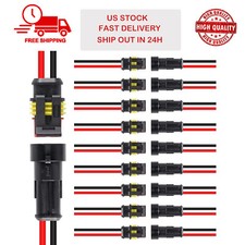 10x Waterproof Electrical Wire Connector Plug Cable Superseal Amp 2Pin 12V