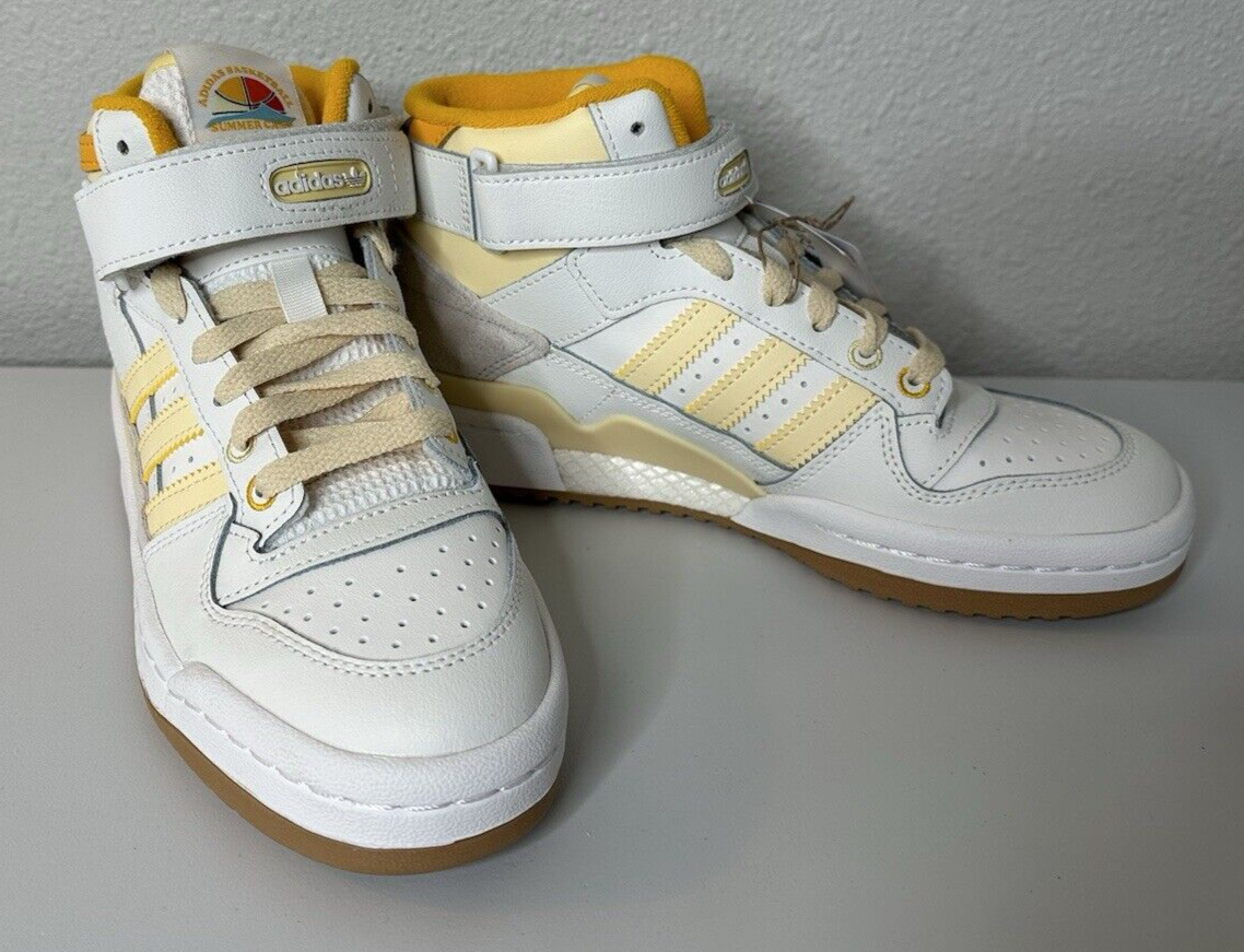 Adidas Originals Forum Mid J Summer Camp Easy Yellow Womens Size Kids  Size