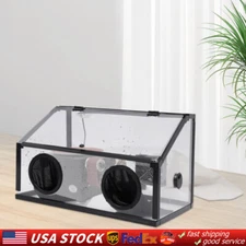 Fully Enclosed Electric Grinding Table Acrylic Cover+LED Light Polisher Dust Box