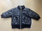 Baby boy puffer bomber stylish black metal jacket. Amy Coe size 12m — photo 1