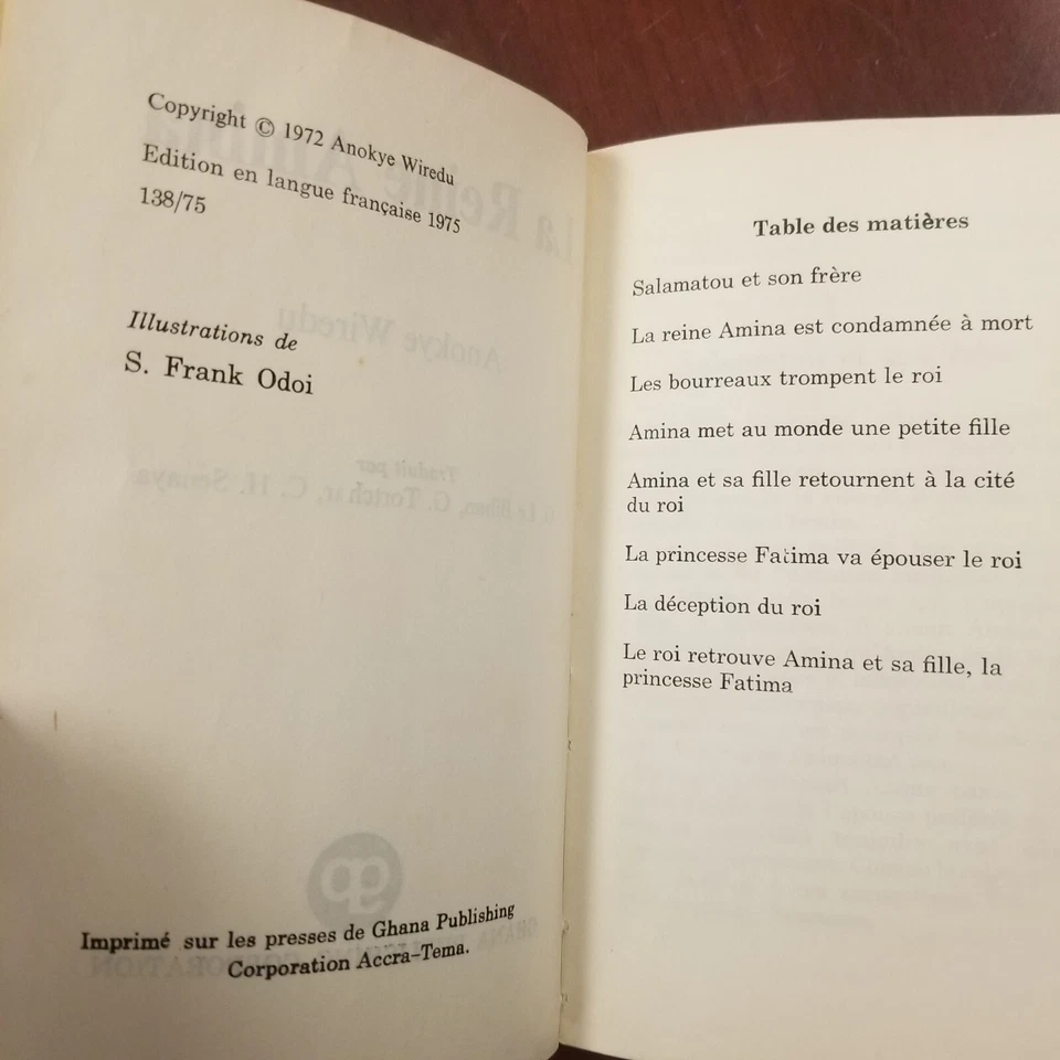 LA REINE AMINA [SWAHILI BOOK in FRENCH] Anokye Wiredu First Edition 1978 AFRICAN - Image 4 of 4