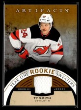 2021-22 Upper Deck Artifacts Year One Rookie Sweaters White Ty Smith New Jersey