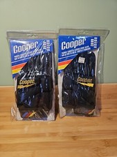 VINTAGE COOPER PADDED CABRETTA LEATHER SPORT GLOVE MEDIUM PAIR BRAND NOS