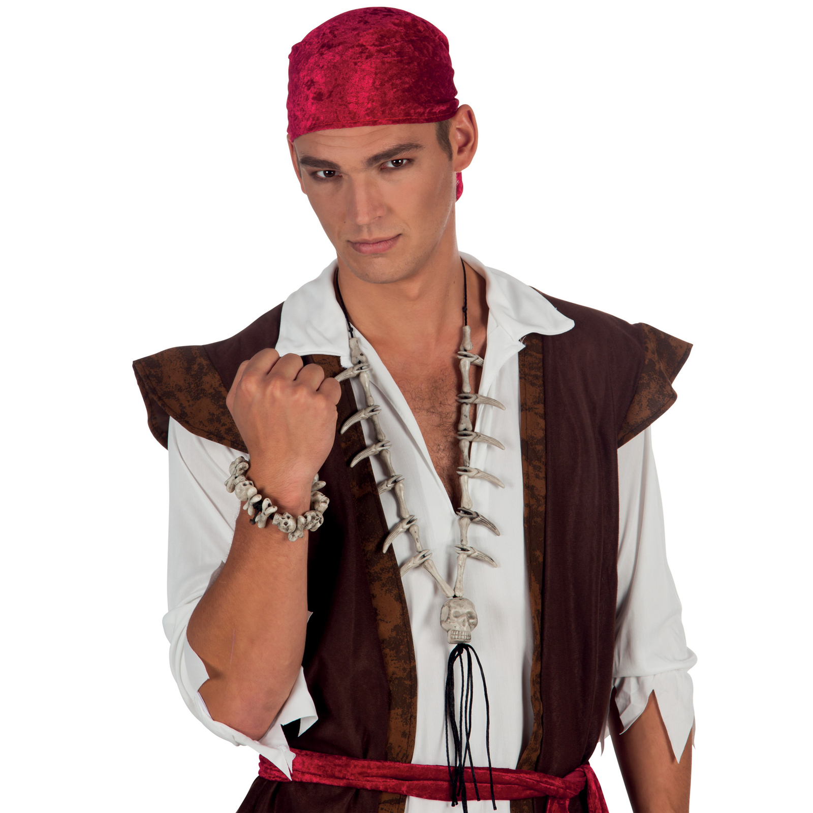 Ciao Braccialetto Teschio e Ossa Bianco Taglia Unica Halloween