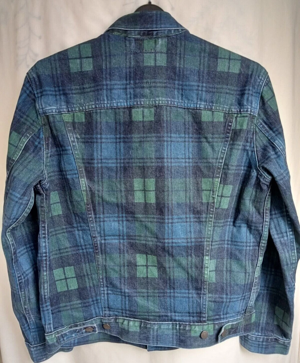 Mens checked trucker clearance jacket