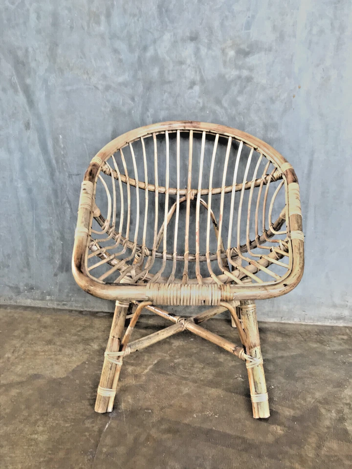 Silla de caña de ratán para niños de 2 a 12 años para sala de estar silla Wicke para niños Foto 2 de 4