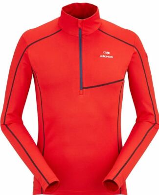 $110 Eider Montana 1/2 Zip Mens Base Layer Size S L/S NWT Red Lava Top