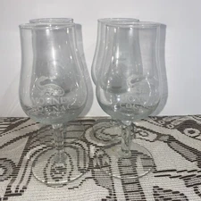 4 Monnet Cognac Dragon Drink Cocktail Glasses  Barware Stem Glass