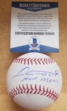 LIVAN HERNANDEZ MVP 1997 WS MARLINS SIGNED AUTOGRAPH BASEBALL BECKETT F50849