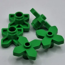 Lego 5 Bright Green Plant Flower 2 x 2 Leaves - Angular 4727