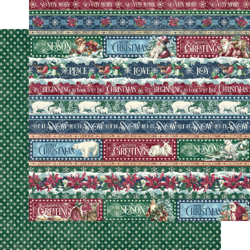 GRAPHIC 45 "LET IT SNOW" (8)12X12 PAPER SET WINTER CHRISTMAS SCRAPJACK'S PLACE - Picture 7 of 9