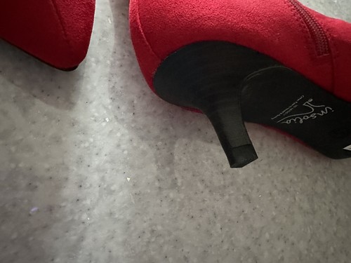 Marks And Spencer Insolia Christmas Red Ankle Boots Size 5 BNWT - Picture 3 of 9