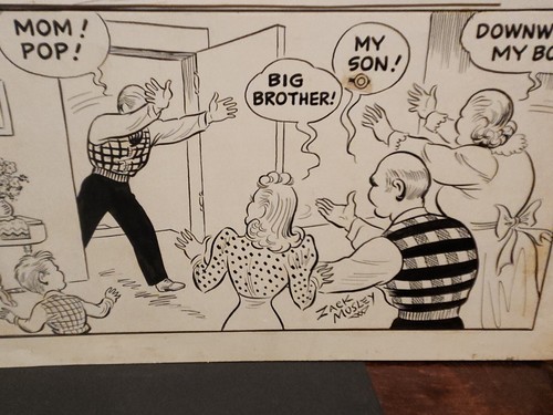 SMILIN' JACK Sunday Comic Strip Original Art 1-26-1941 ZACK MOSLEY Downwind - Picture 19 of 21