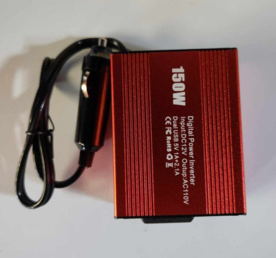 Power Inverter: DC 12V To AC 110V Inverter, Dual Smart USB Port Output 3.1A 150W