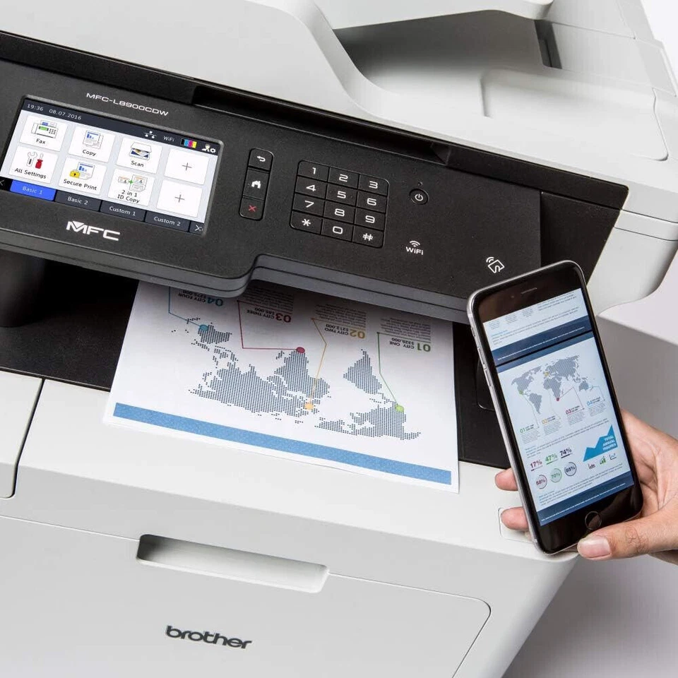 BROTHER MFC-L8690CDW Wireless High Speed Color Laser MultiFunction Printer - Image 2 of 4