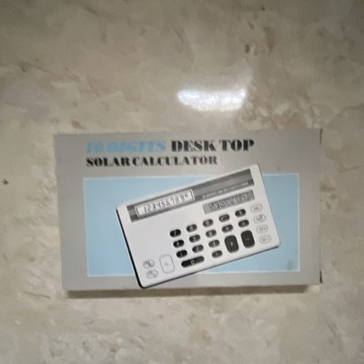 Desktop Basic Solar Calculator 10-Digit Large LCD Display Regular Keys