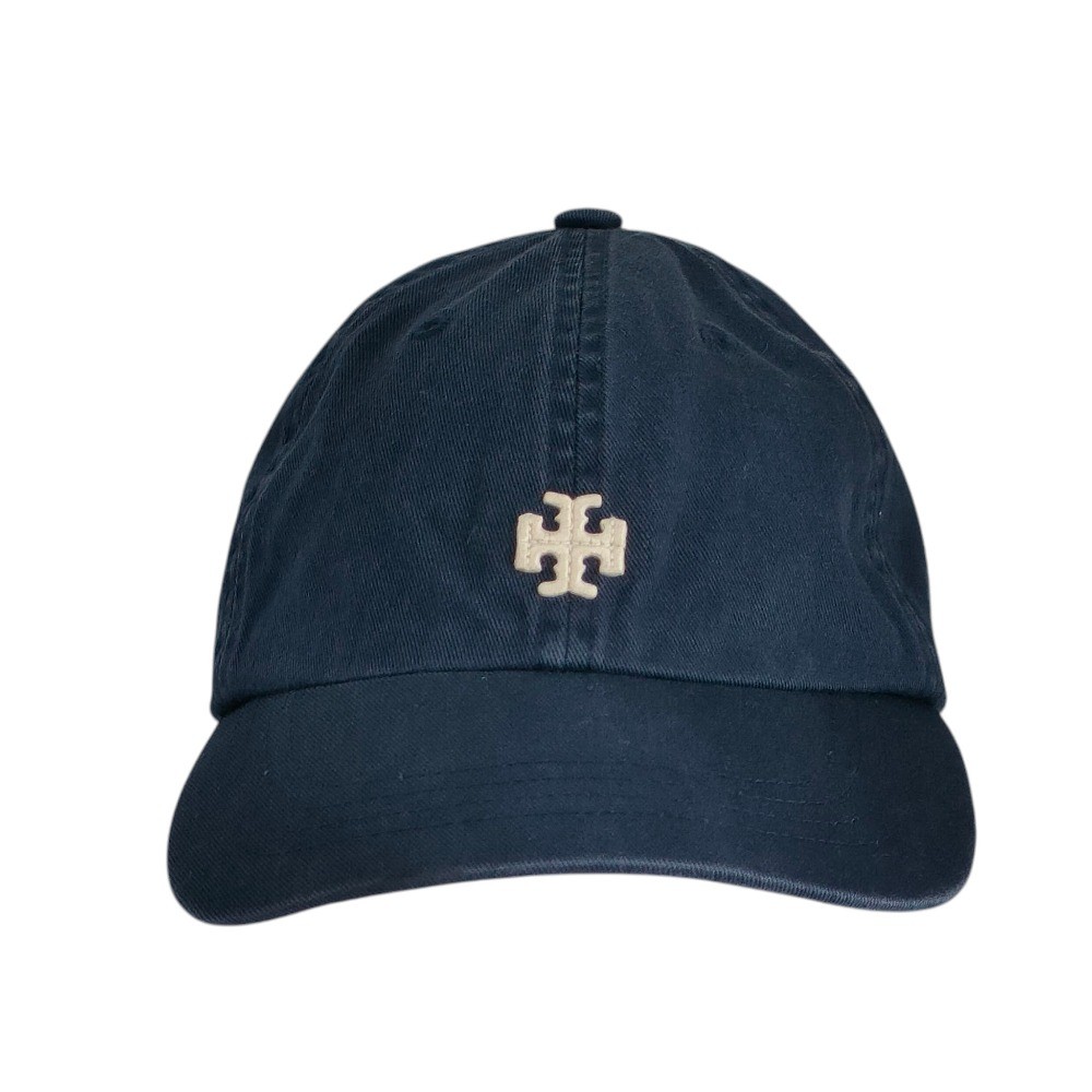 TORY BURCH Logo Cap, Navy Women USED | eBay