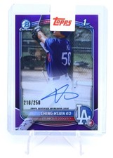 2025 Bowman Chrome 1st Auto True Purple /250 Ching-Hsien Ko SEALED TOPPS