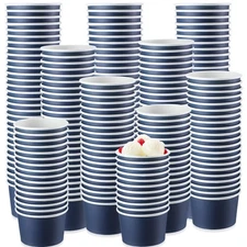 Didaey 100 Pcs Paper Ice Cream Bowls Disposable Dessert Cups Yogurt Sundae Co...