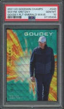 2021 Goodwin Champions Wayne Gretzky Goudey Platinum Emerald Wave #10/10 PSA 10