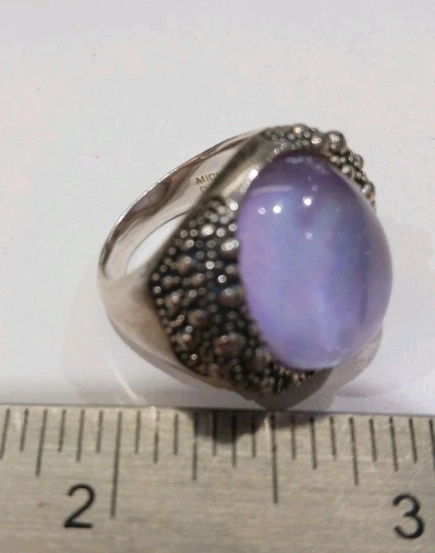 Anillo Noche Estrellada Púrpura Plata Esterlina Michael Dawkins Foto 3 de 4