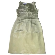  Genny Made in Italy Silk Blend Sheath Dress Yellow Size 4