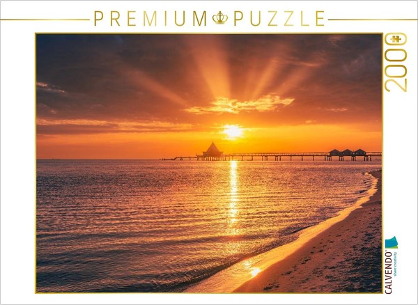 Calvendo Puzzle SeebrüCke Im Sonnenaufgang | 2000 Teile Lege-GrößE 90X67Cm Foto--image