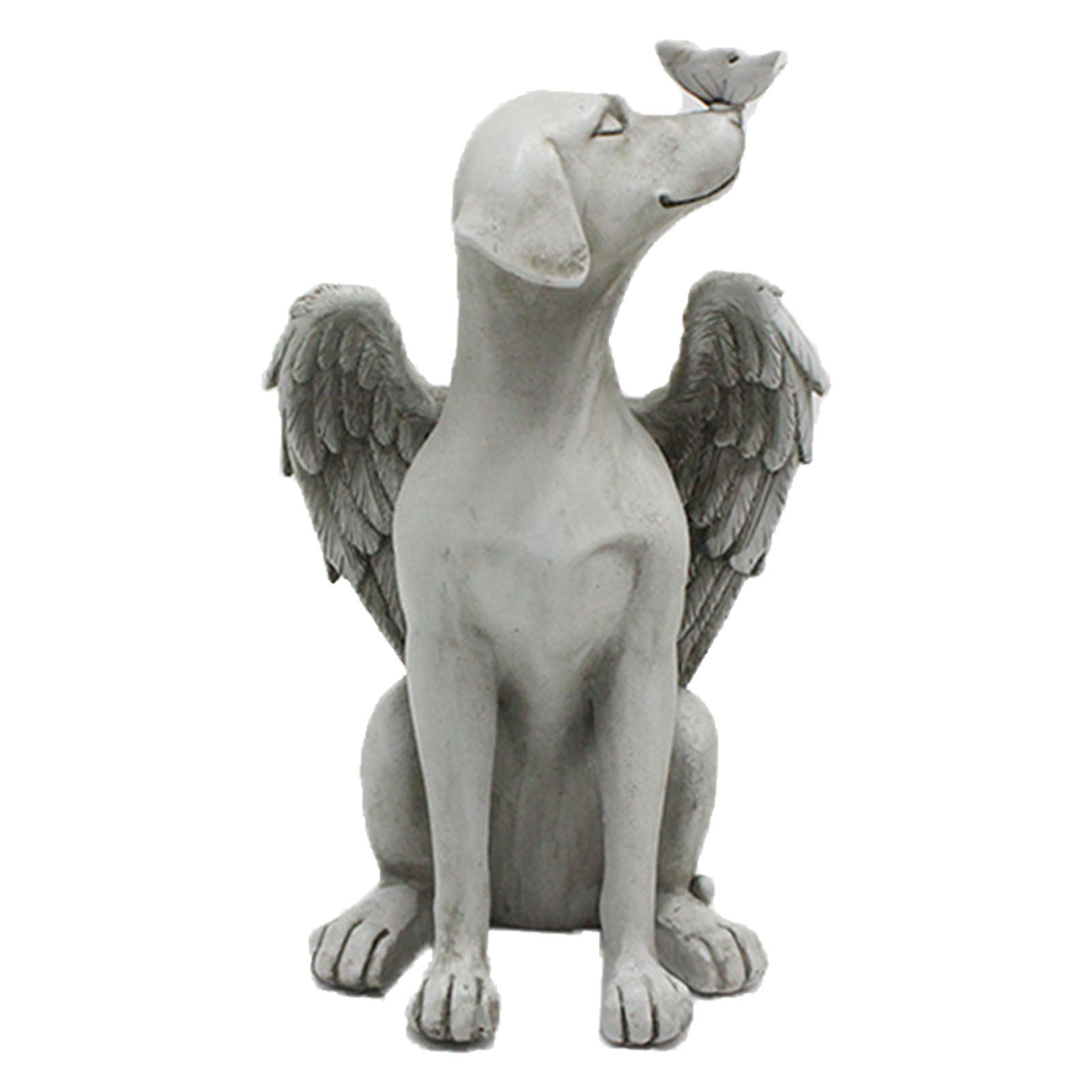 Angel Dog Memorial Statue Hand Carving Vivid Exquisite Synthetic Resin Pet Memor
