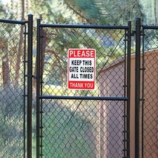 2-Pack Please Keep This Gate Closed Sign 10"x 7" .04" Aluminum Reflective Sig...
