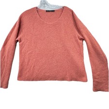 Peruvian Connection 100 Royal Alpaca Soft Pullover Sweater Medium Salmon Pink