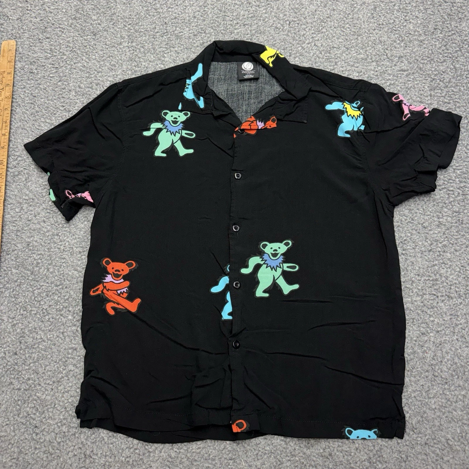 Grateful Dead Hawaiian Shirt Small Button Up Short Sleeve Dancing Bears Unisex