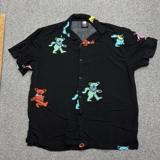 Grateful Dead Hawaiian Shirt Small Button Up Short Sleeve Dancing Bears Unisex