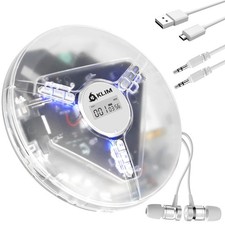 KLIM Discman Portable CD Player w/ Headphones, Built-in Battery - New Compact