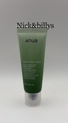 NEW Anua Heartleaf + BHA Quercetinol Pore Deep Cleansing Foam Trial Mini 0.85oz