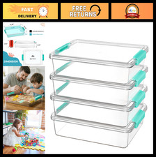 6 Qt Clear Plastic Storage Bins with Lids, Stackable Organizers for Home  Schoo