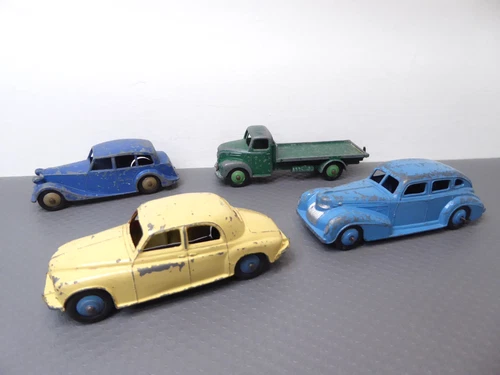 Dinky Toys No39 Chrysler -No 40B Triumph - No156 Rover 75 & No30R Fordson