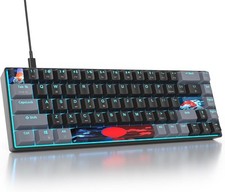 SbocKeeb 65% Keyboard,68-Keys Wired Mechanical Gaming Keyboard 60 Percent Backl