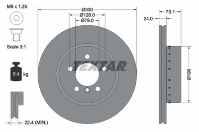 2 x TEXTAR 92269725 Bremsscheibe für BMW