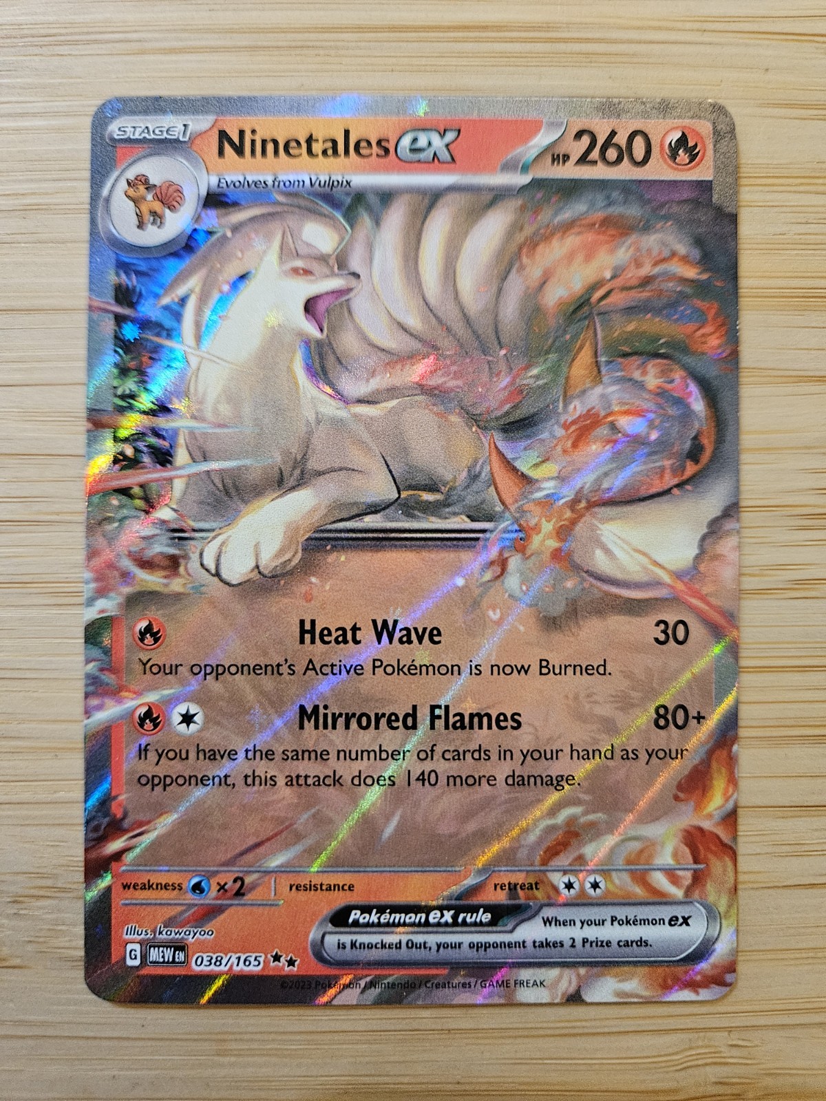 Ninetales ex 038/165 (MEW) S&V 151 NM Double Rare Pokemon Card