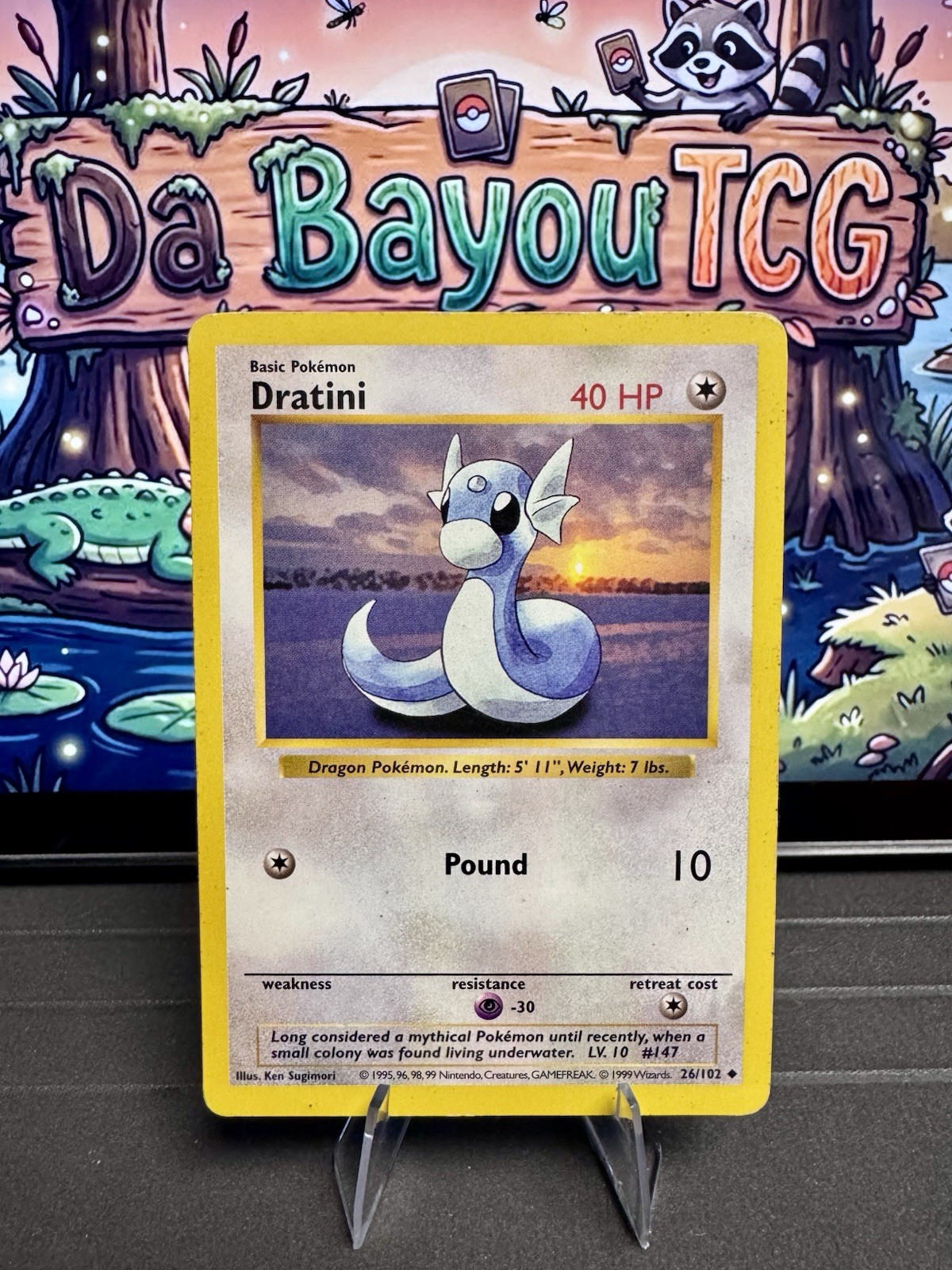 Pokemon Dratini 26/102 Base Set Shadowless Uncommon