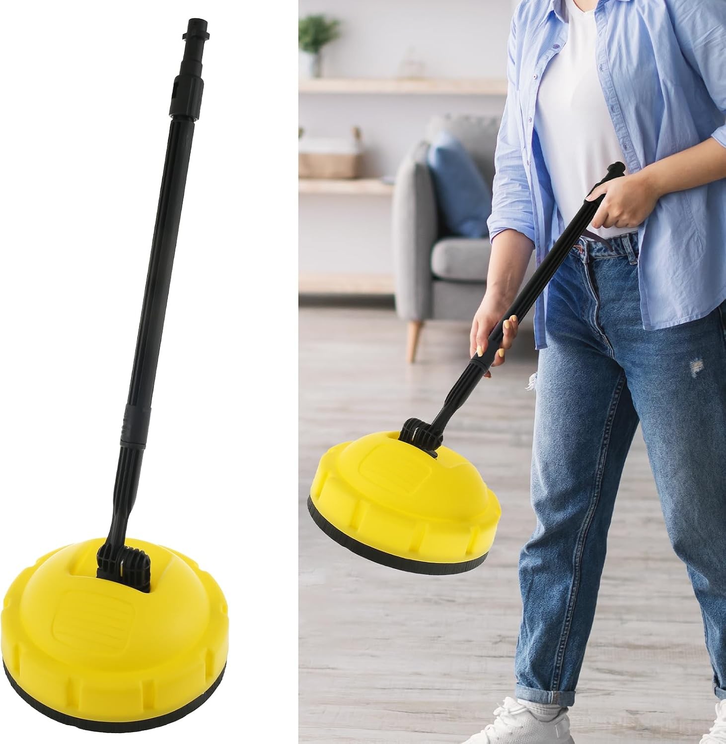 Pressure Washer Surface Cleaner 70cm Rotary Patio Cleaner Brush with Handle