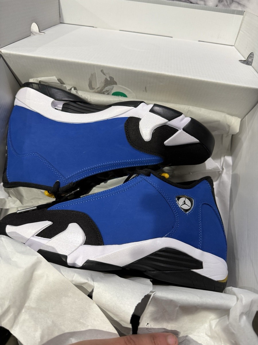 エアジョーダン　バスケットボールシューズ 黒/青/黄 Jordan Air Jordan 14 Blue Black Yellow Low Top Athletic Basketball