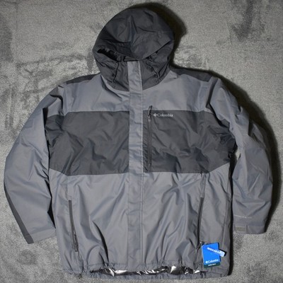 Columbia Tipton Peak III Insulated Jacket Mens XXL Grey Omni-Tech NWT WM7767-023