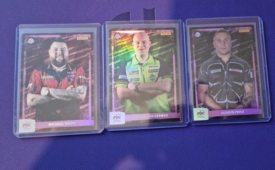 PDC Panini Karten Trio Konvolut,, selten Micheal Smith. Mvg. Und gerwen preis 